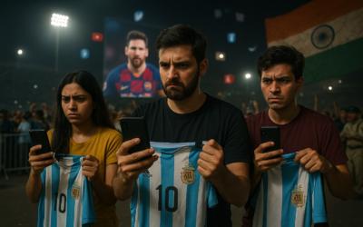 Angry football fans react after Lionel Messi appears for only 10 minutes at poorly managed Kolkata event causing massive backlash