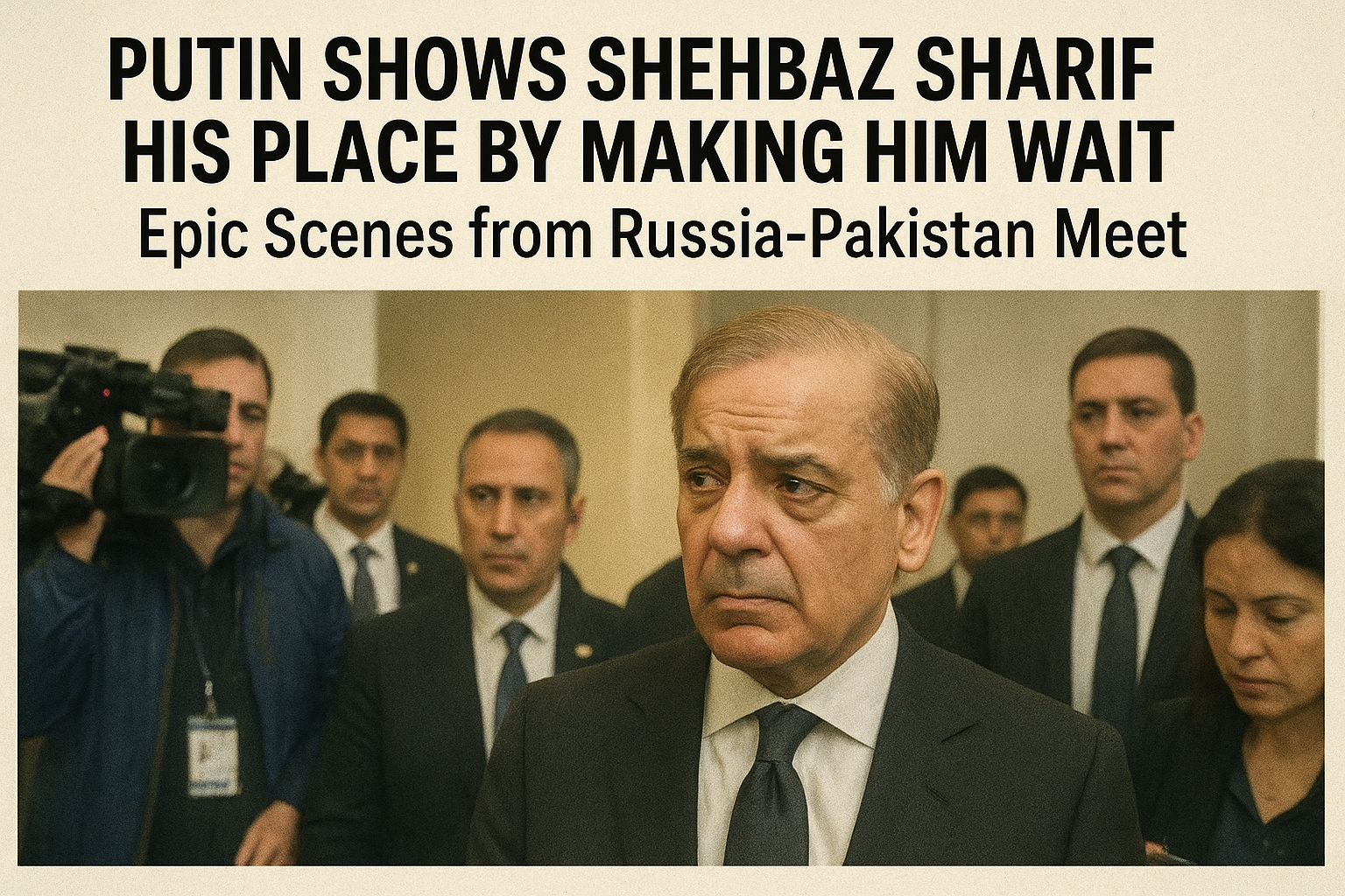 Shehbaz Sharif waiting during Russia Pakistan meeting as Vladimir Putin asserts diplomatic dominance