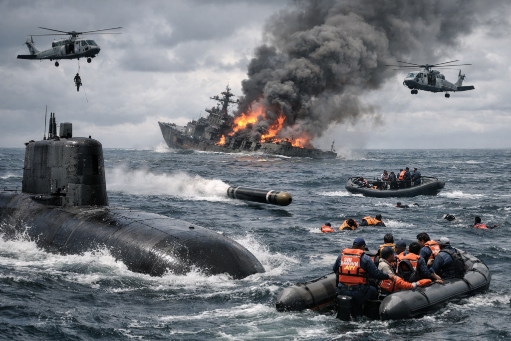 Submarine Attack: US Sinks Iran Warship Returning From India — 87 Casualties Reported